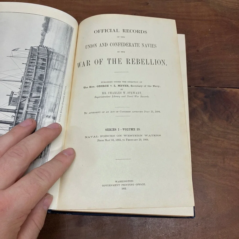 Official Records Union Confederate Navies War Rebellion Vol 25 1912 History
